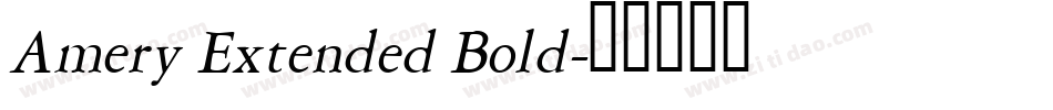 Amery Extended Bold字体转换